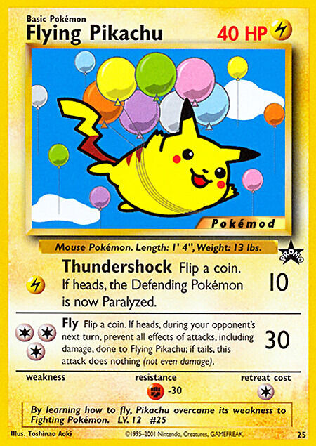 Flying Pikachu Pokémod Wizards Black Star Promos 25