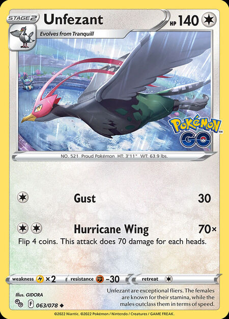 Unfezant PGO 63