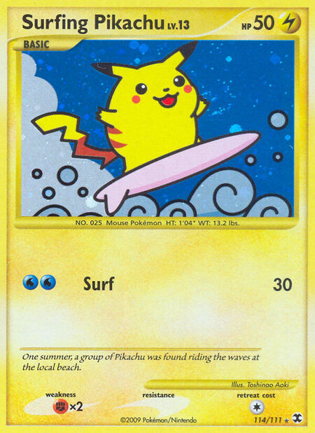 Surfing Pikachu Rising Rivals 114