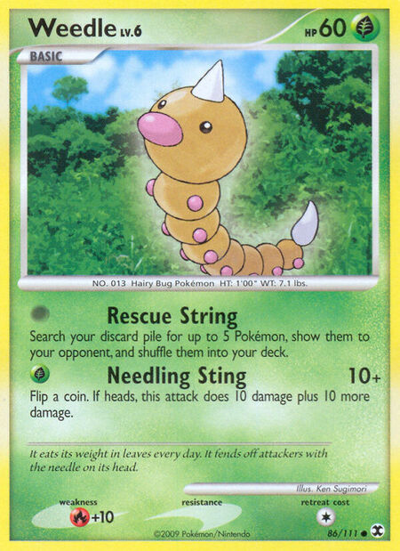 Weedle Rising Rivals 86