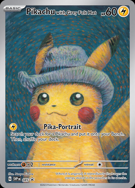 Pikachu with Grey Felt Hat SVP 85