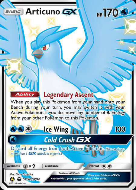 Articuno-GX Shiny Vault SV54