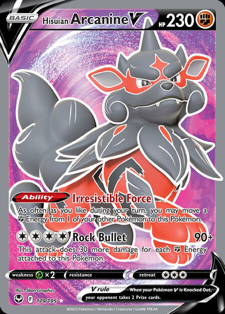 Hisuian Arcanine V SIT 179