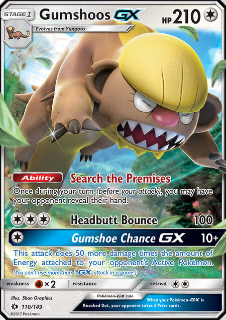 Gumshoos-GX Sun & Moon 110