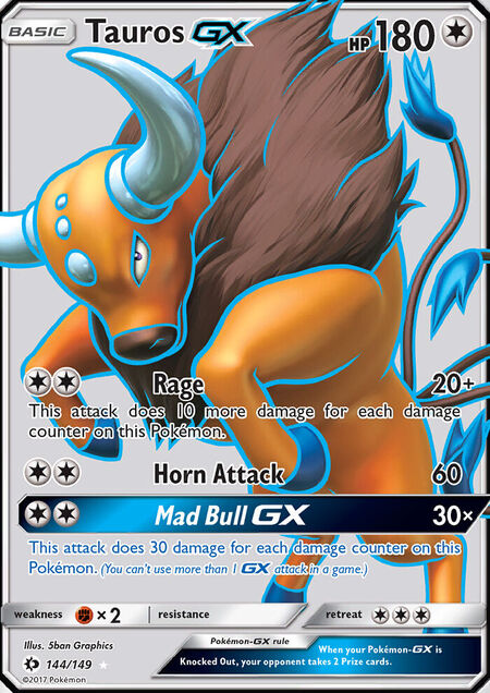 Tauros-GX Sun & Moon 144