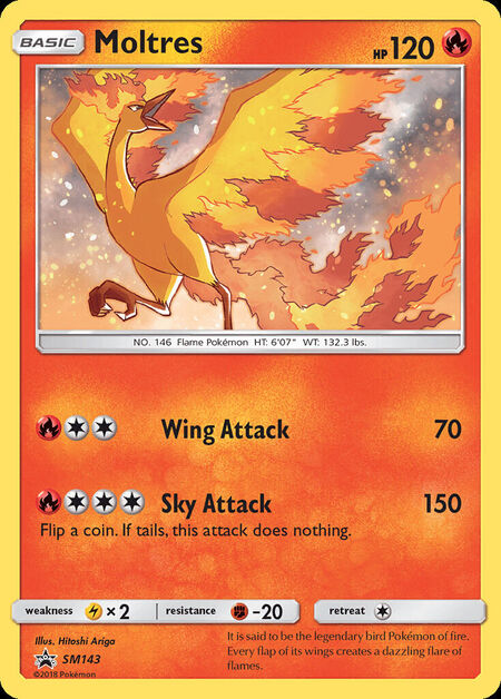 Moltres Sun & Moon Promos SM143