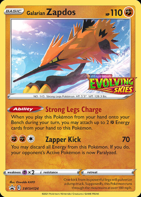 Galarian Zapdos SWSHP SWSH124