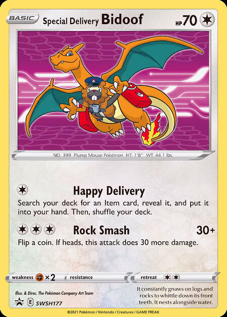 Special Delivery Bidoof SWSHP SWSH177