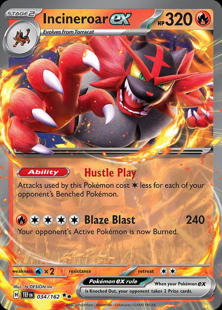 Incineroar ex TEF 34