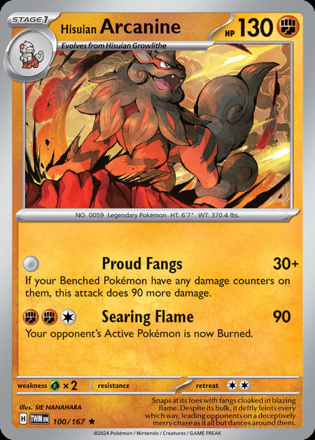 Hisuian Arcanine TWM 100