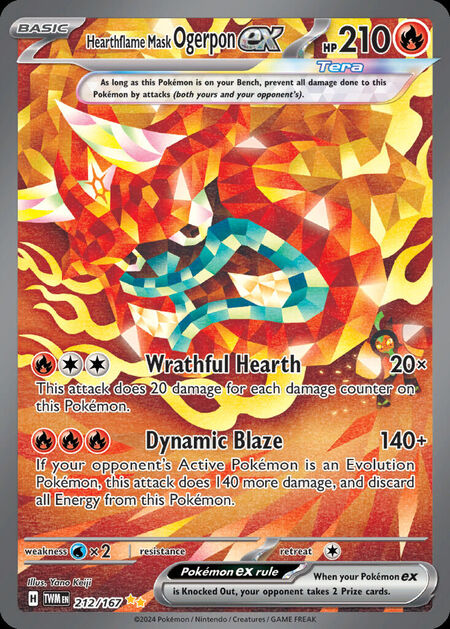 Hearthflame Mask Ogerpon ex TWM 212