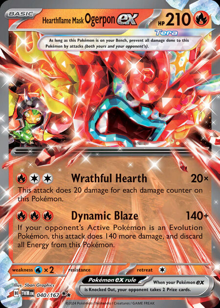 Hearthflame Mask Ogerpon ex TWM 40