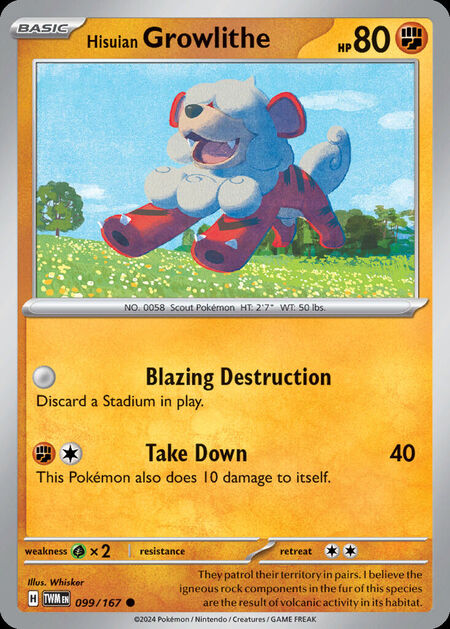 Hisuian Growlithe TWM 99