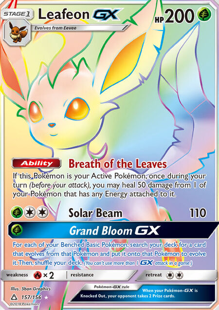 Leafeon-GX Ultra Prism 157
