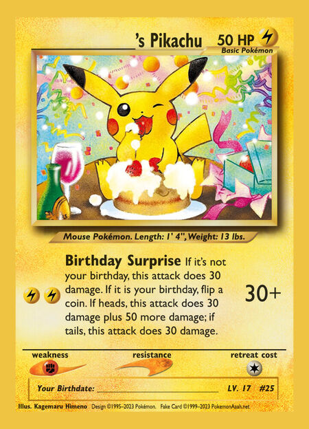 Birthday Pikachu UPC 100
