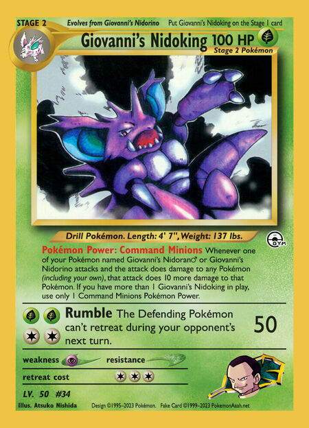 Giovanni's Nidoking UPC 13
