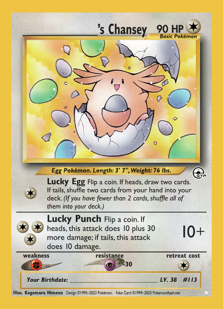 _____'s Chansey UPC 19