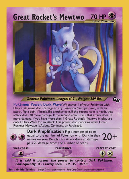 Great Rocket's Mewtwo UPC 34