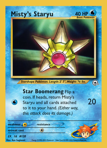Misty's Staryu UPC 73