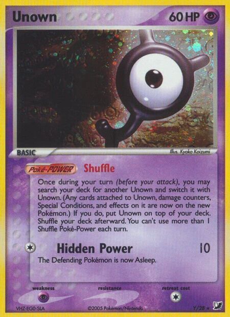 Unown Unseen Forces Y