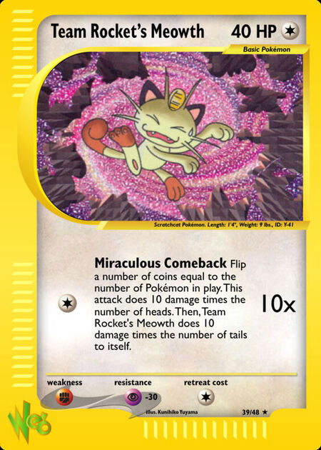 Team Rocket's Meowth WEB 39